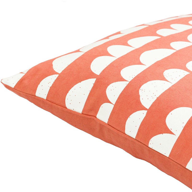 Jeté Lachen, 20 po x 20 po, Orange brulé / crème