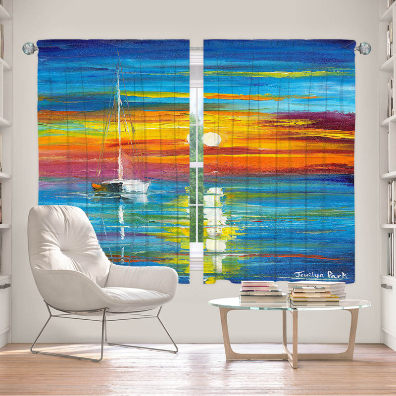 Jenavieve Room Darkening Curtain Pair, 56" W x 78" L