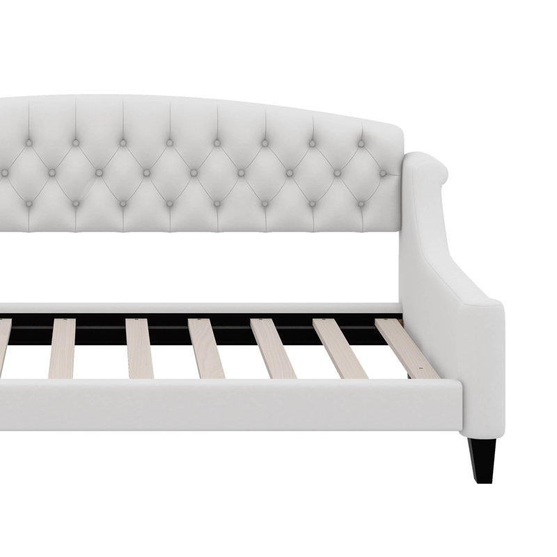Twin Modern Luxury Tufted Button Daybed, Beige