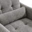 Fauteuil d'appoint chic et capitonné en velours avec coussin lombaire Raindrop
