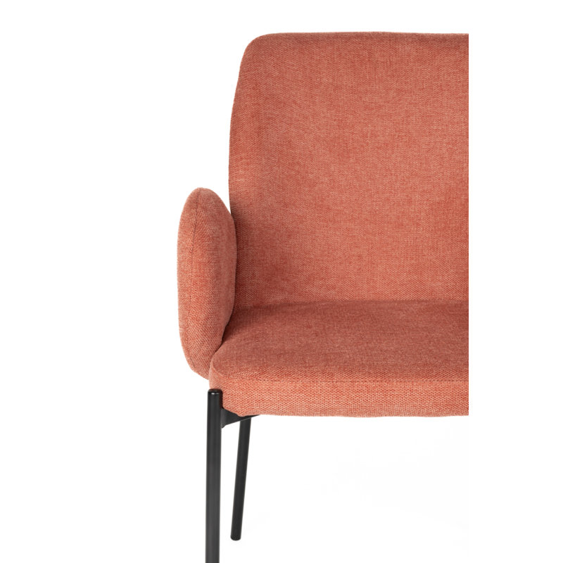 Tjarda Upholstered Arm Chair, Old Pink
