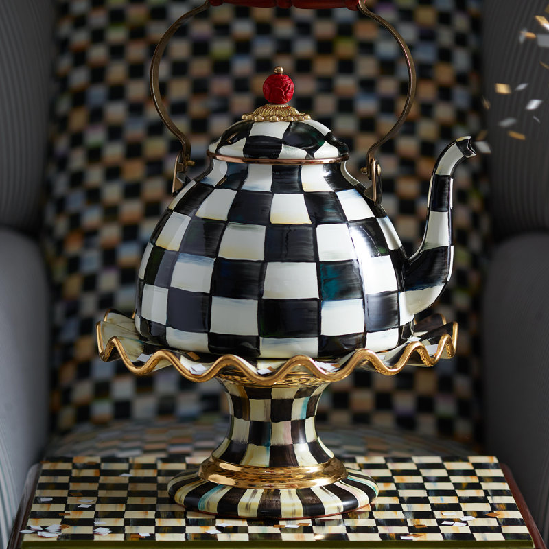Courtly Check® Ceramic Fluted Cake Stand