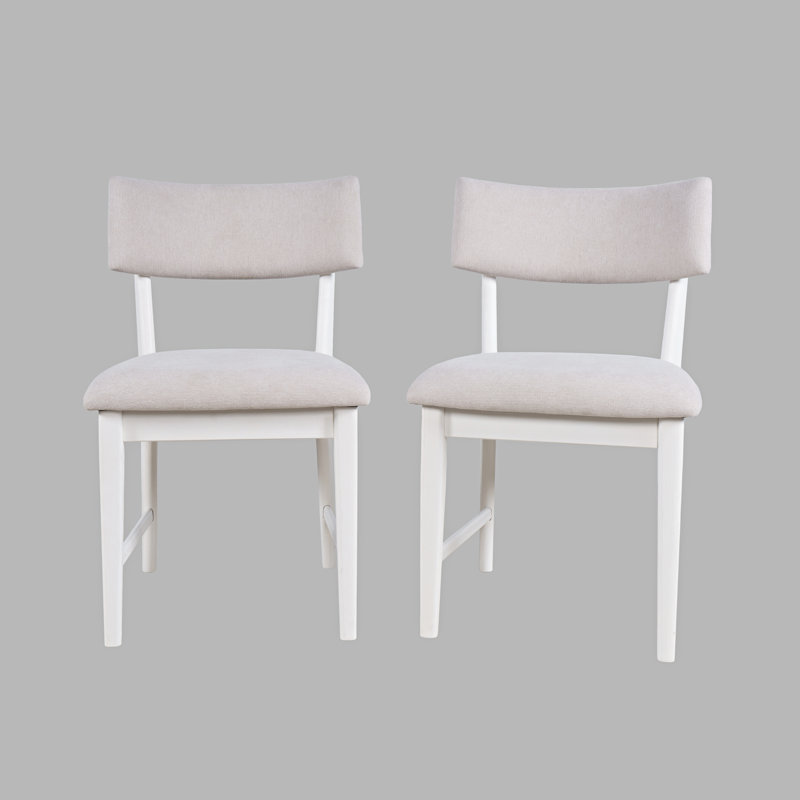 Chaise de salle à manger rembourrée Helina, Blanc