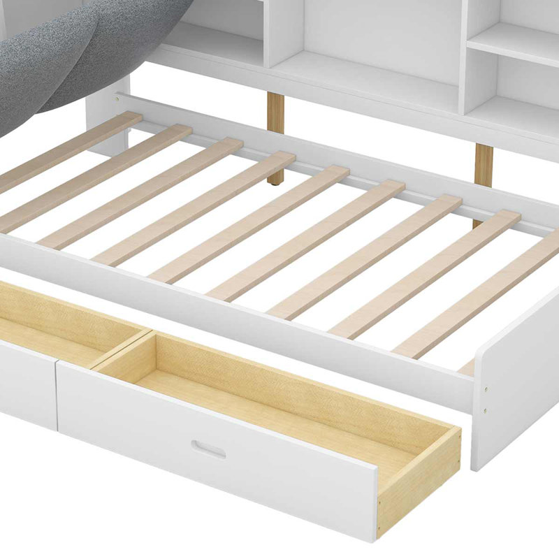 Nyaire Upholstered Storage Bed, White