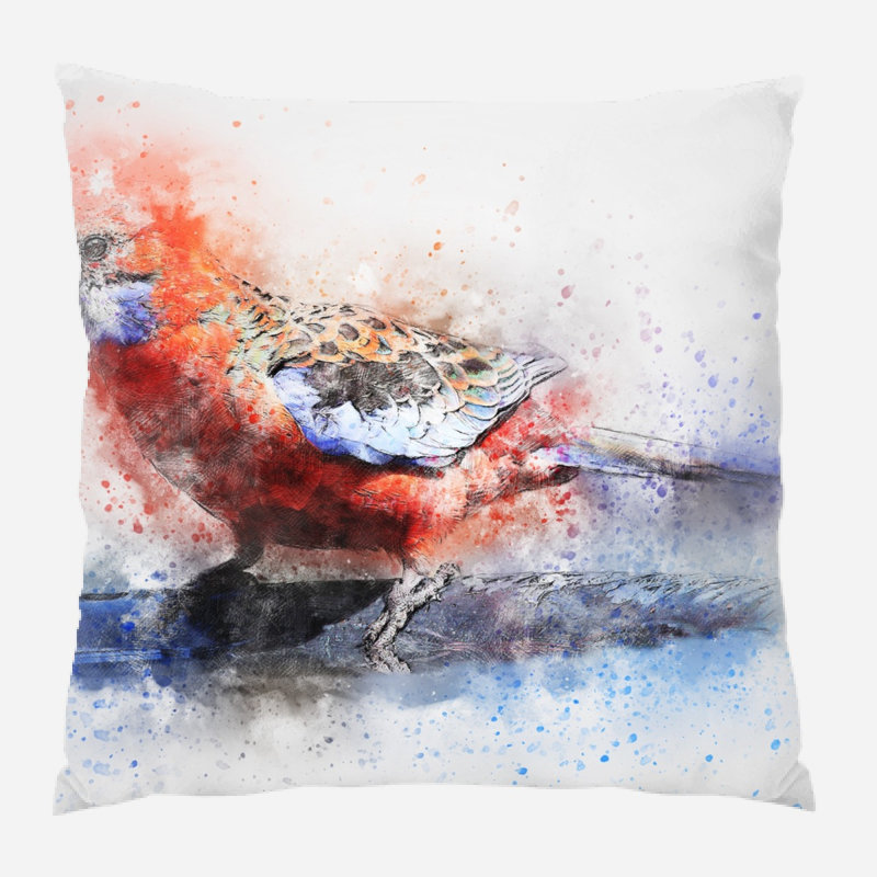 Housse et insert de coussin carré pour l'extérieur Bowerman Bird, Microsuède, Intérieur