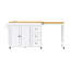 74.8" Kitchen Island With Extendable Dining Table-1619657289