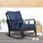 Outdoor Wicker Rocking Chair Aluminum Rattan Porch Rocker Chair With Armrest-1649707703