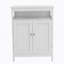 Armoire de rangement pour salle de bain avec portes à double volet