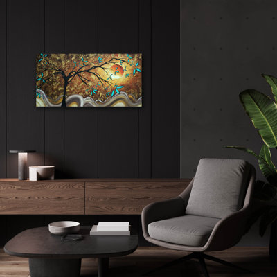 Winston Porter «Apricot Moon» par Megan Duncanson, art mural en verre acrylique, ACR-43254