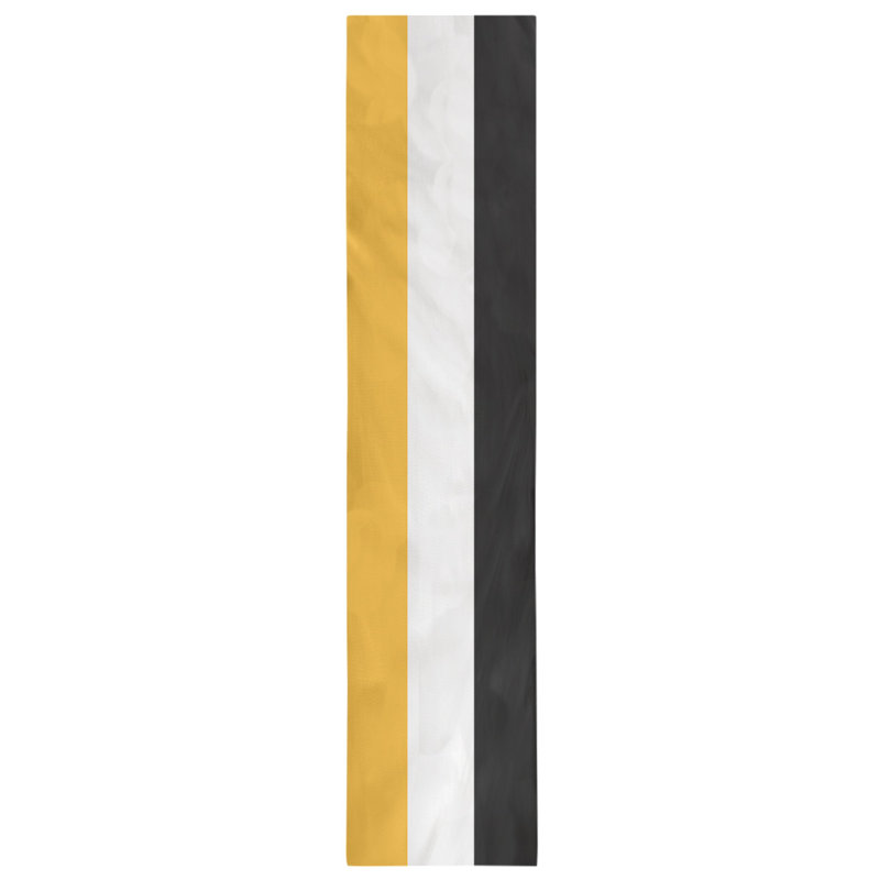 Los Angeles LA Basketball Table Runner, 72" L x 16" W, Gold/White/Black, Cotton Twill
