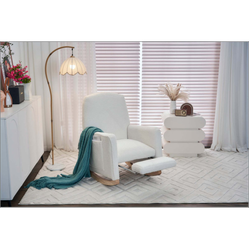 Chaise berçante Teddy, Ivoire ivoire