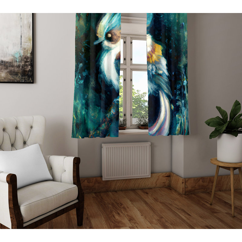 Paire de rideaux semi-transparents en polyester Breion, L 40 po x L 61 po