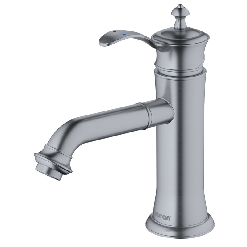 Single-Hole Single-handle Bathroom Faucet with Drain Assembly, Stainless Steel