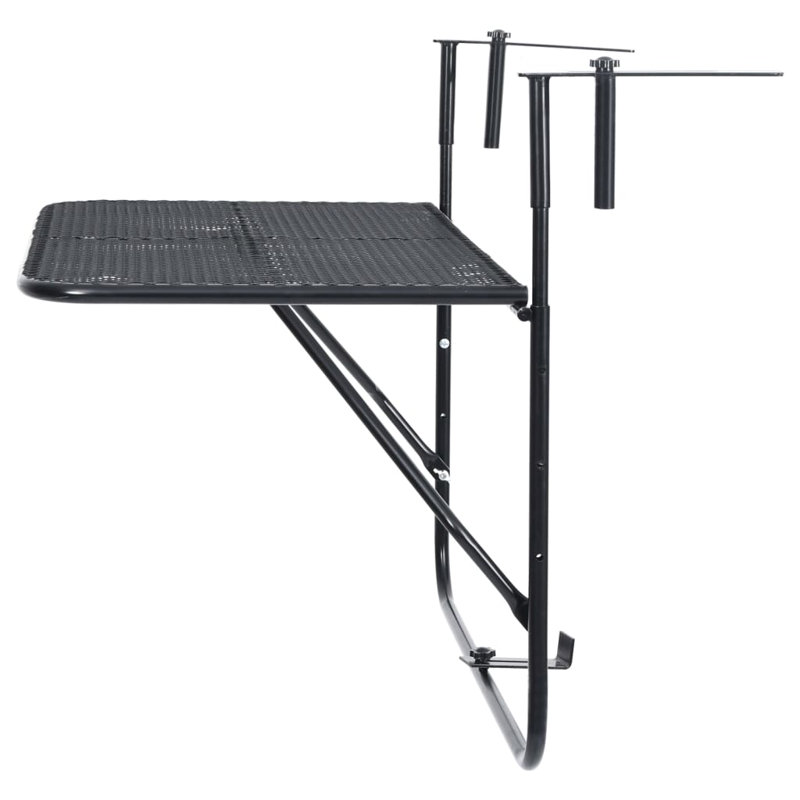 Pennock Rectangular Outdoor Balcony Table - 60 cm W 40 cm D, Black