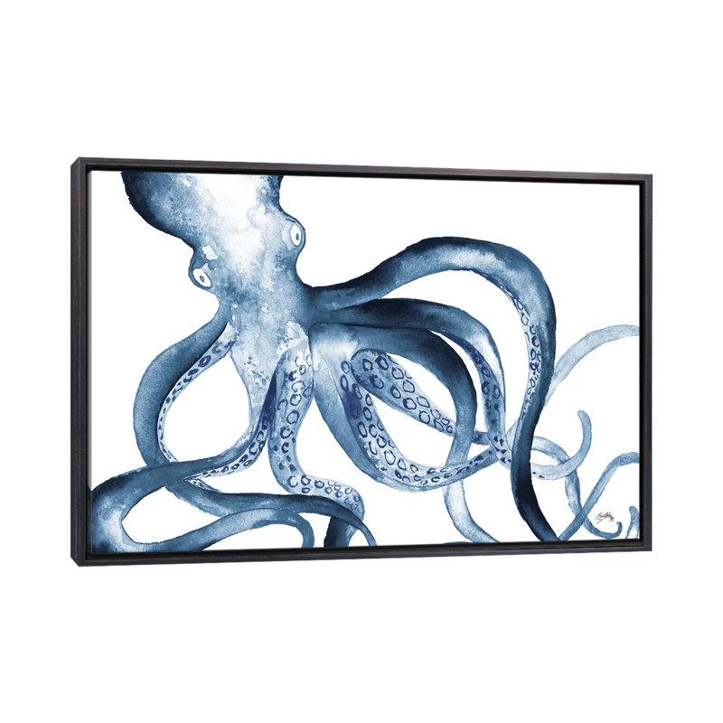 Print, Pas de tapis, Toile avec cadre noir patiné, H 32 po x l 48 po x P 1,5 po