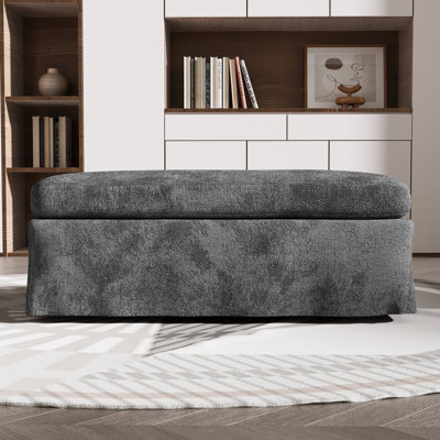 Upholstered Slipcovered Ottoman