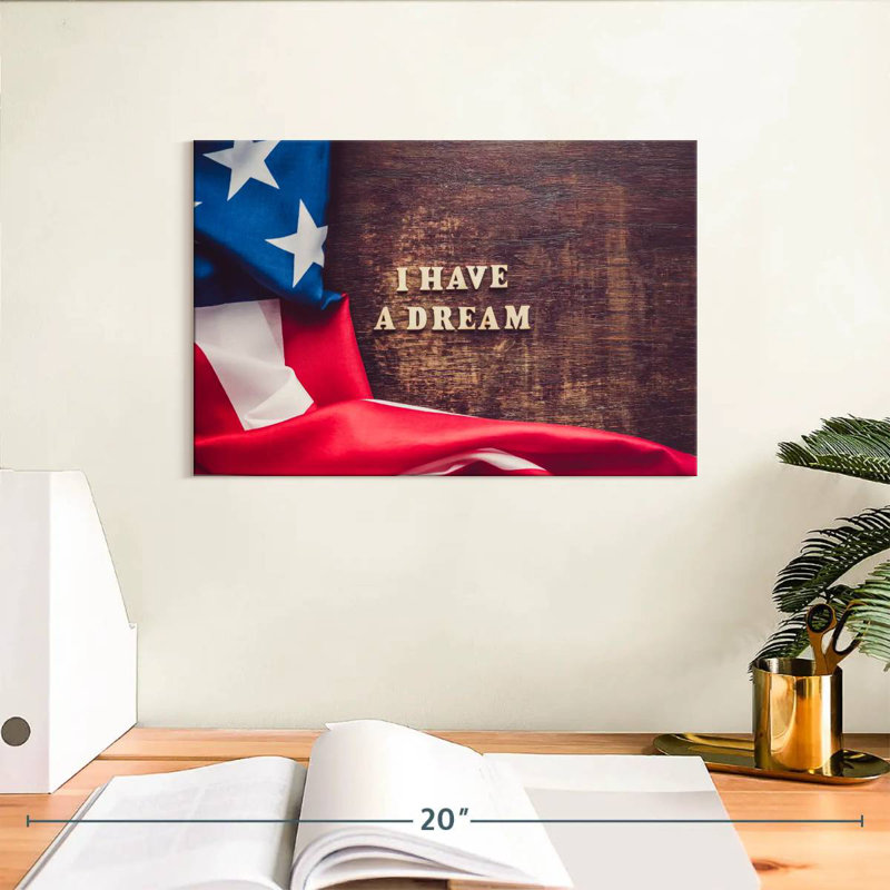 Drapeau américain Lelend I Have A Dream, H 8 po x l 12 po
