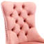 Chaise de salle à manger contemporaine avec structure élastique double et revêtement en velours rose, 2 chaises hautes, 2, coussin en mousse confortable et base en bois stable-240074592
