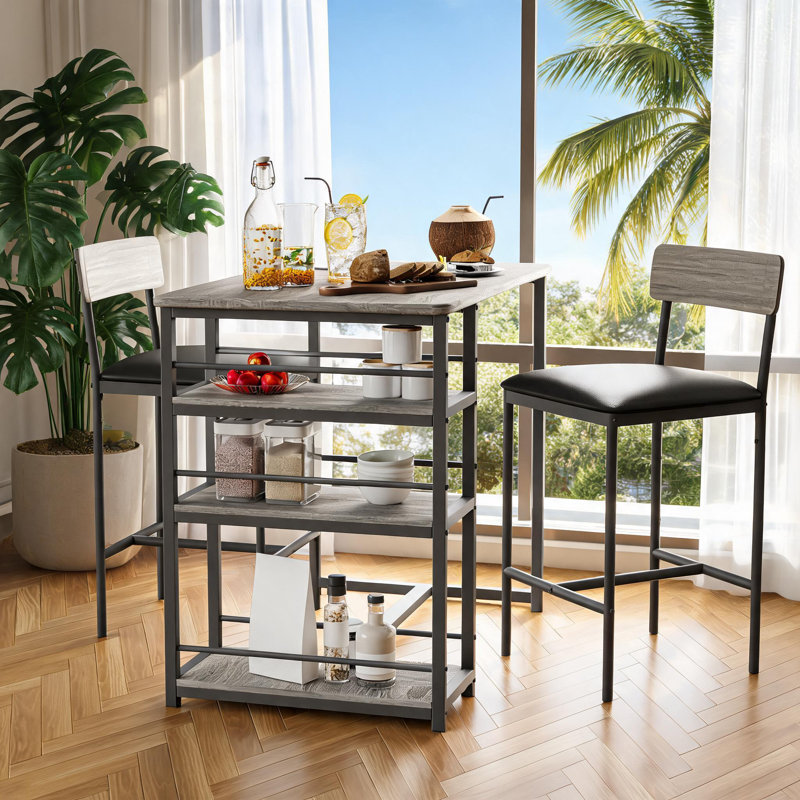 2 -Person Dining Set, Grey