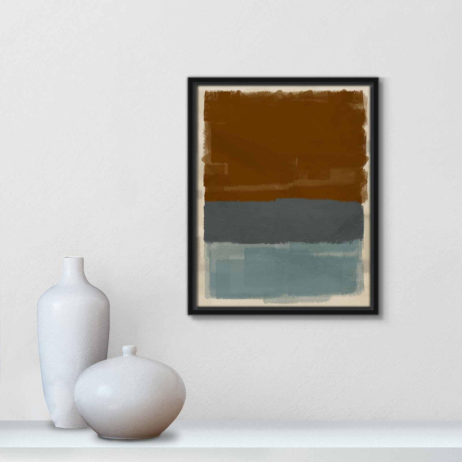 Turbulent Honesty Print by Marcus Prime, Black Floater, 12.5'' W x 15.5'' H