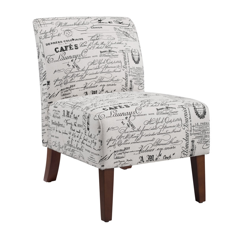 Cashawn Upholstered Slipper Chair with Wood Legs