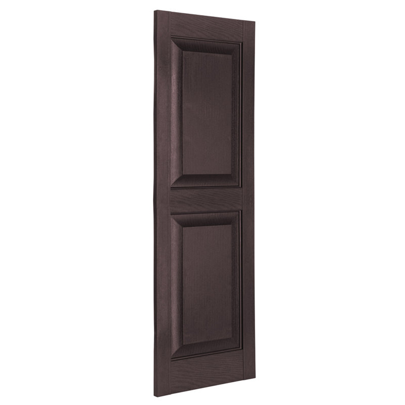 Premier Raised Panel Shutters, Sienna Brown, 63"