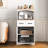 Wooden Kitchen Cabinet Pantry Storage Microwave Cabinet With Storage Drawer