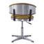 Tabouret pivotant confortable avec siège en cuir et base en curcuma