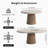 Tailings Oval 39"-55" Round Pedestal Dining Table Wood Extendable Dining Room Table for 4 to 6 Japandi Oval Kitchen Table-1162004617