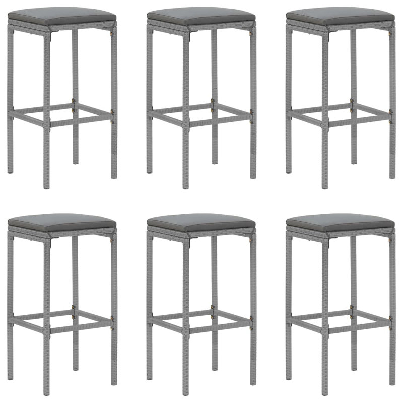 Doritta Bar Set with Stools, Gray, Gray