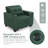 Latitude Run 36.6" Wide Convertible Chair 3-In-1 Pull Out Sleeper Futon Chair Beds with USB-1655144896