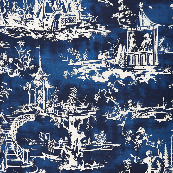 Tissu Oriana Summer Palace, Indigo