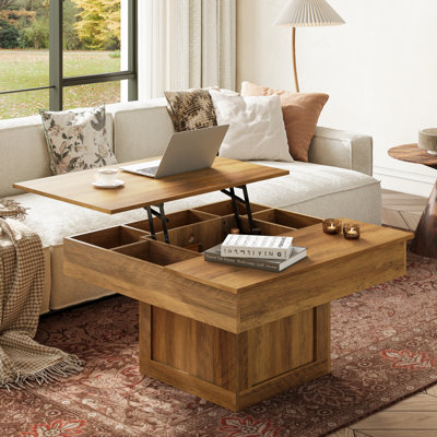 Table basse en bois manufacturé à DEL 30,5 po Gardal