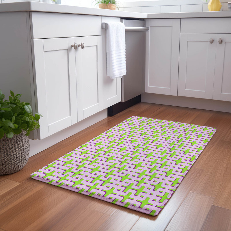 Geometric Area Rug, Lilac Mimi, Rectangle 8' x 10'