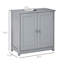 Armoire de base de meuble-lavabo sous le lavabo gris avec tablette réglable pour les produits d'hygiène et les serviettes