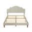 Lit plateforme tapissier grand en lin avec tête de lit ajustable