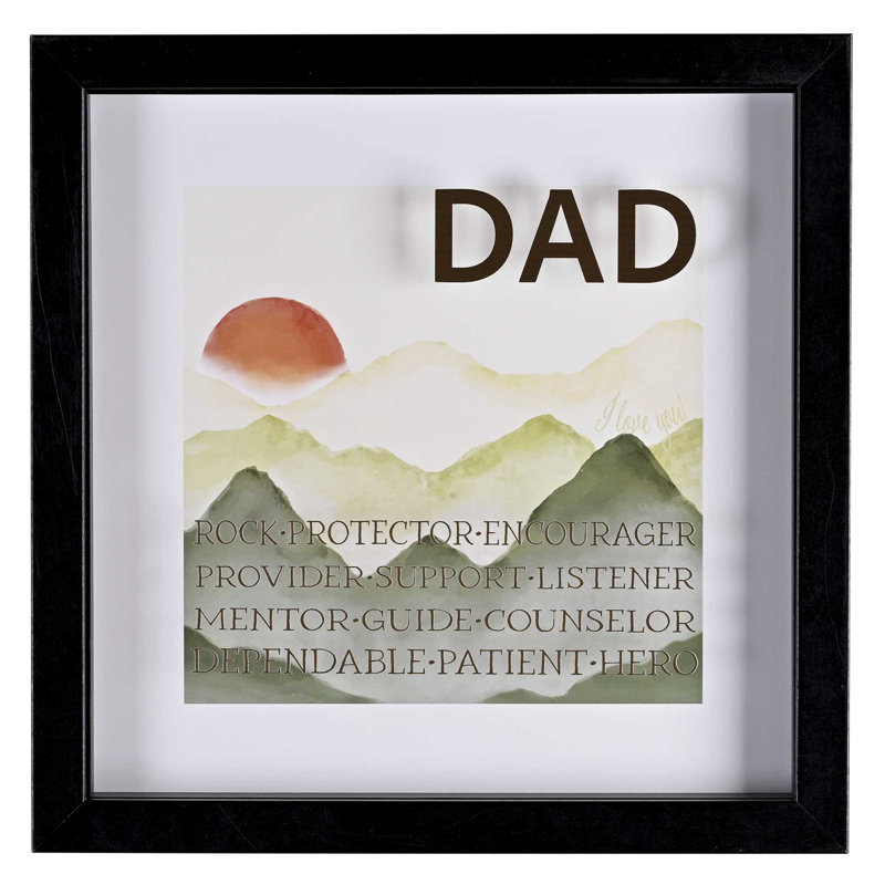 Art mural encadré, papa 10 x 10