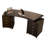 Genovese Curved Desk only. drawers not included-1934673316
