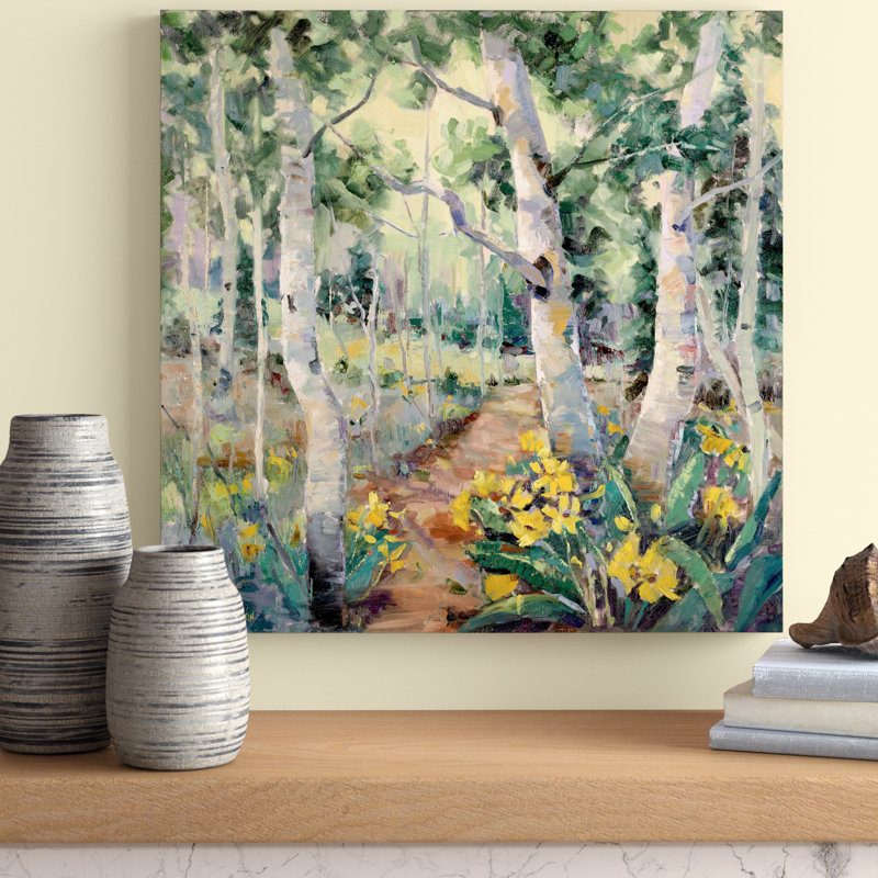 Four Seasons Aspens II by Nanette Oleson - Wrapped Canvas Painting, 76cm H x 76cm W