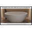 Baignoire de trempage autoportante en résine de 55 po à surface solide avec trop-plein et bonde escamotable de 55 po-122932844