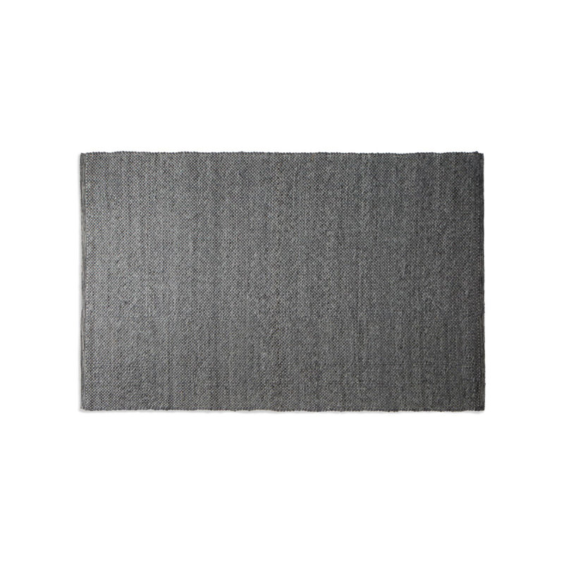 Sinder Wool Area Rug in Charcoal, Rectangle 5' x 8'
