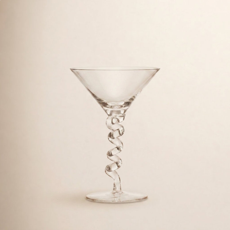 Twisted Stem Martini Glasses