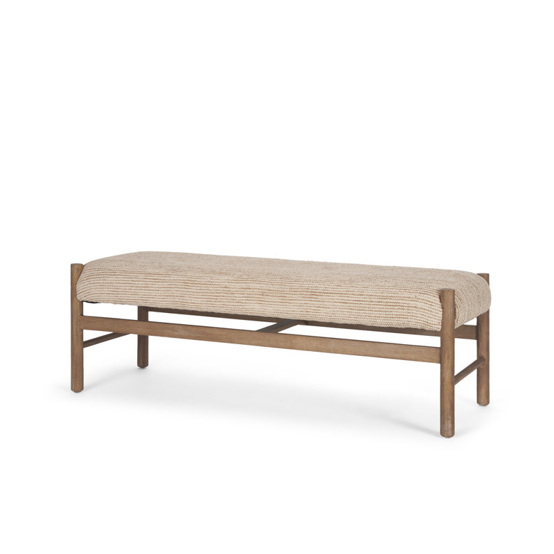 Banc en bois brun foncé Dromain