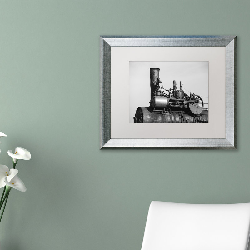 'Steam Engine' by Joden Framed Photographic Print, White, 16" H x 20" W x 0.5" D, Black