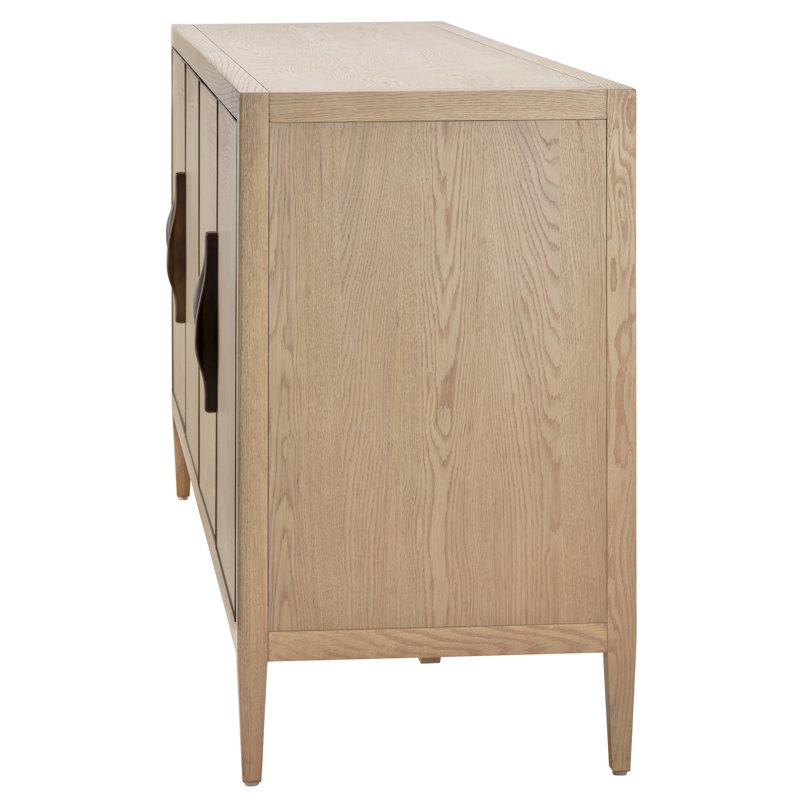 Landmark Solid Wood Storage Cabinet, Natural Pale Oak