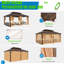 18 pi. L 12 pi. D Pavillon de jardin en aluminium