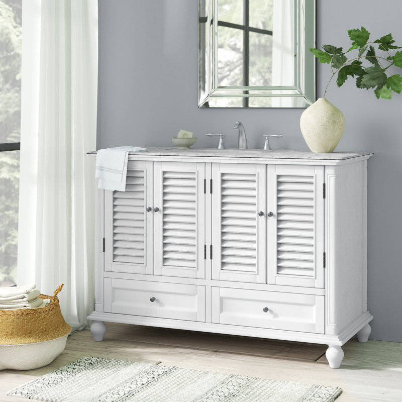 Ensemble de meuble-lavabo simple 48 po Hansford, Blanc