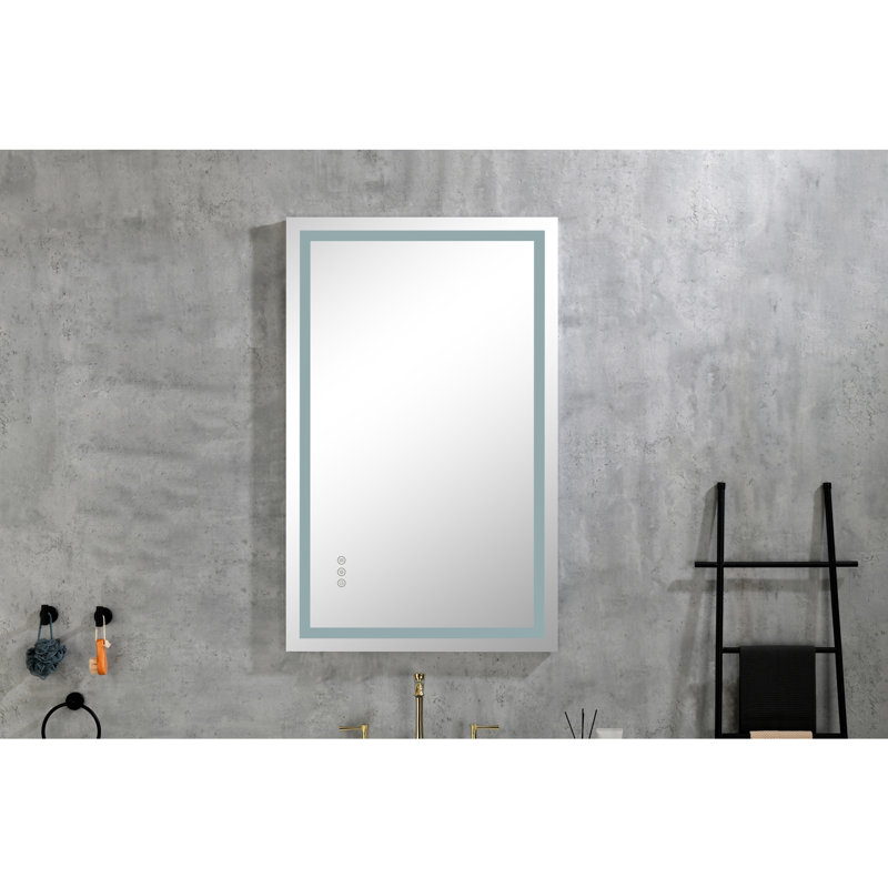 Miroir de salle de bain à DEL avec éclairage avant et arrière, 40 po x 28 po