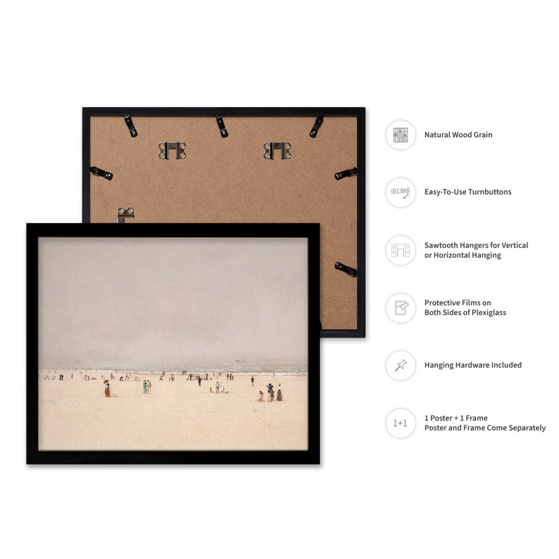 Sable, mer et ciel, un fantasme estival, Black Framed, Poster, 18"H x 24"W