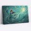 «Dancing Woman in Teal Gown Near Glowing Archway», art mural sur toile-420333542